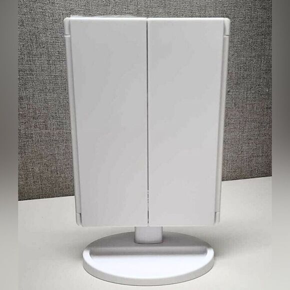 Makeup-Mirror001 21 LED Rotating Vanity Mirror with Lights - White - Picture 3 of 6